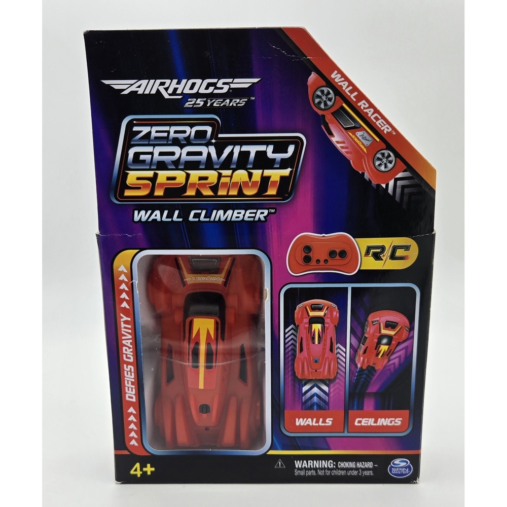 Air Hogs Zero Gravity Sprint RC‎ Car Wall Climber USB-C Rechargeable Red New